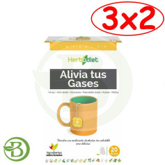 Confezione 3x2 Herbodiet allevia il gas 20 filtri Nova Diet