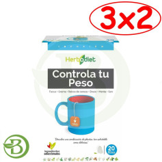 Confezione 3x2 Herbodiet Controlla il tuo peso 20 filtri Nova Diet