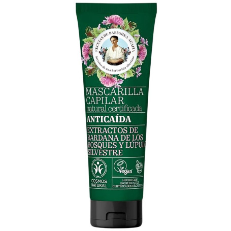 Maschera per capelli anticaduta naturale verde Agafia 200 ml Agafja