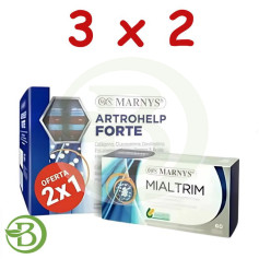 Confezione 3x2 Confezione Artrohelp Forte 20X10ml + Mialtrim 60 Capsule Marnys
