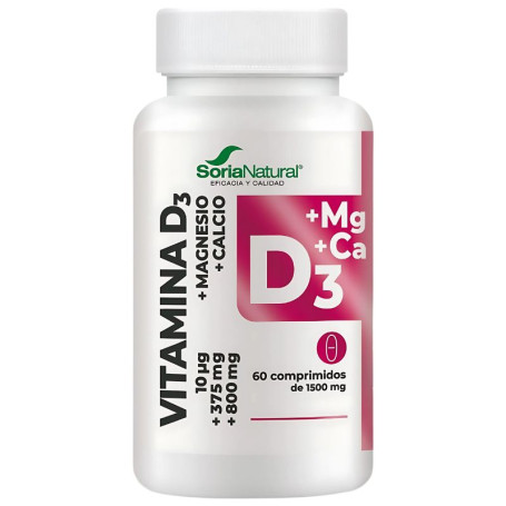 Vitamina D3+Mg a rilascio prolungato 60 compresse Soria Natural