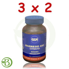 Confezione 3x2 Citrato di Magnesio 400 120 Compresse GSN