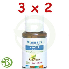 Confezione 3x2 Vitamina D3 4.000 Ui 15Ml Sura Vitasan