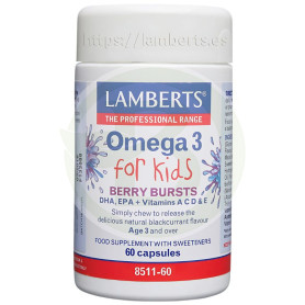 Omega 3 per Bambini con Dha 100Mg/Epa 14Mg 60 Capsule Lamberts