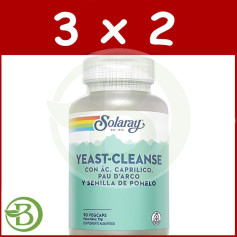 Confezione 3x2 Lievito Cleanse 90 Capsule Vegetali Solaray