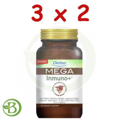 Pack 3x2 Mega Inmuno+ 60 Capsule Dietisa