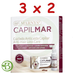 Confezione 3x2 Confezione Capilmar Anti-Hair Loss Lotion + Marnys Capsules