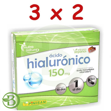 Pack 3x2 Ácido Hialurónico 30 Cápsulas Pinisan
