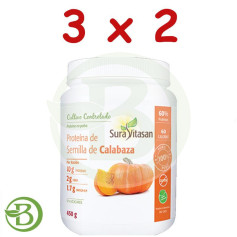 Pack 3x2 Proteine Di Semi Di Zucca 450Gr. Sura Vitasan