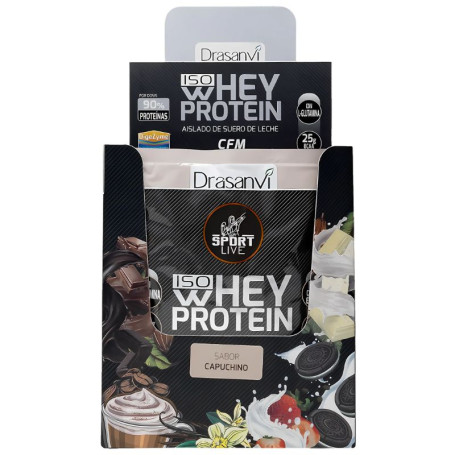Proteine del siero del latte isolate monodose Cappuccino 30G Drasanvi Sport Live