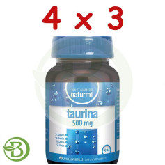 Confezione 4x3 Taurina 500Mg 60 Capsule Vegetali Naturmil