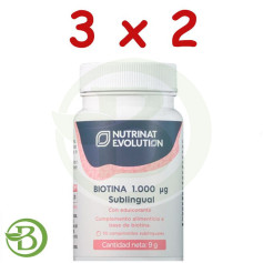 Confezione 3x2 Biotina 1.000Μg Sublinguale 30 Compresse Nutrinat Evolution