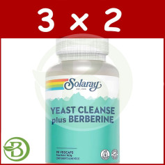 Confezione 3x2 Yeast Cleanse Plus Berberine 90 capsule Solaray