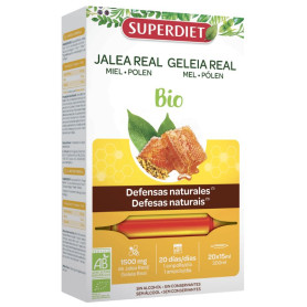 Pappa Reale Miele + Polline Bio 1500mg 20 Fiale Superdiet