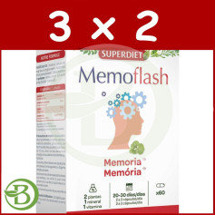 Confezione 3x2 Memoflash 60 capsule Superdiet