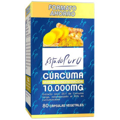Curcuma 10.000 mg 80 capsule vegetali allo stato puro