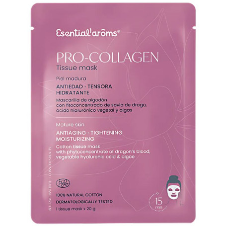 Maschera anti-invecchiamento in tessuto Pro-Collagen 12 unità Essencial Aroms
