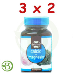Pack 3x2 Calcio + Magnesio 90 Comprimidos Naturmil