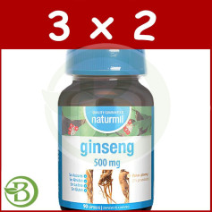 Pack 3x2 Ginseng 500Mg 90 Cápsulas Naturmil