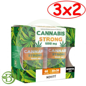 Pack 3x2 Cannabis Strong 1.000Mg. 30+30 Perlas Novity
