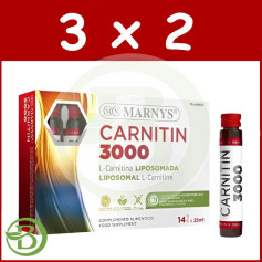 Confezione 3x2 Carnitina 3000 14 Fiale Marnys