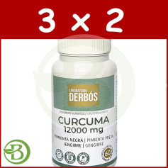 Confezione 3x2 Curcuma 12000Mg 60 Capsule Vegetali Derbós