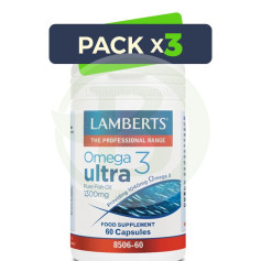 Confezione da 3 capsule Omega 3 Ultra 60 Lamberts