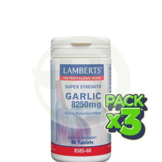 Confezione da 3 Aglio da 8.250 mg. 60 compresse di Lamberts