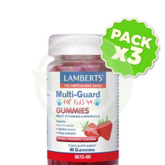 Confezione da 3 Multi-Guard per bambini 60 Lamberts Gummies