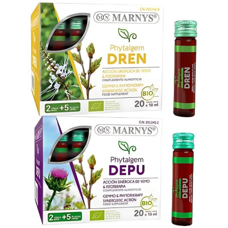 Confezione Phytalgem Dren Bio + Phytalgem Depu Bio Marnys