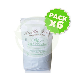 Confezione 6x Argilla Fine 5Kg. Soria Naturale