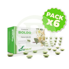 Confezione 6x Boldo 60 Compresse Soria Natural