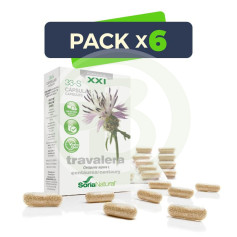 Confezione 6x Travalera 33-S 30 Capsule Formula XXI Soria Natural