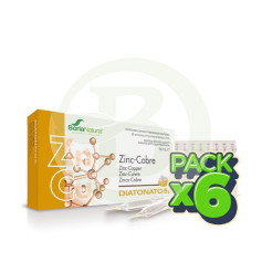 Confezione 6x Diatonate 5-1 (Zn-Cu) 28 Fiale Soria Natural