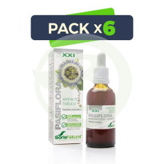 Confezione da 6 Estratto di Passiflora Formula XXI 50Ml. Soria Naturale