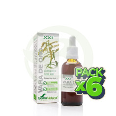 Confezione da 6 Estratto di Verga d&#39;oro Formula XXI 50 ml. Soria Naturale