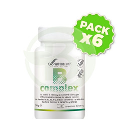 Confezione 6x Complesso B 30 Compresse Soria Natural