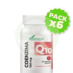 Confezione 6x Coenzima Q10 60 Capsule Vegetali Soria Natural