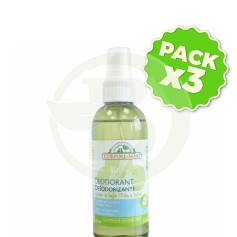 Confezione da 3 deodoranti al tiglio e salvia da 150 ml. Corpo sano