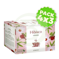 Confezione 4x3 Infuso di Ibisco (Fiore della Giamaica) 20 Bustine Dietmed