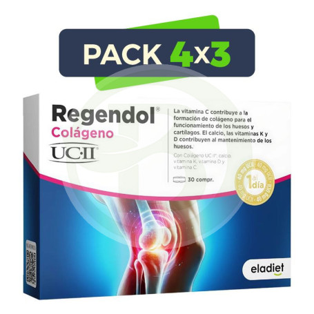 Pack 4x3 Regendol UCII 30 Comprimidos Eladiet