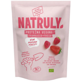 Proteine vegane alla fragola e lampone 350 g Natruly