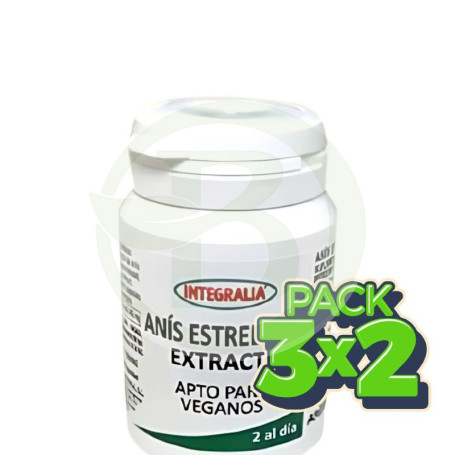 Pack 3x2 Extracto De Anis Estrellado 60 Cápsulas Integralia