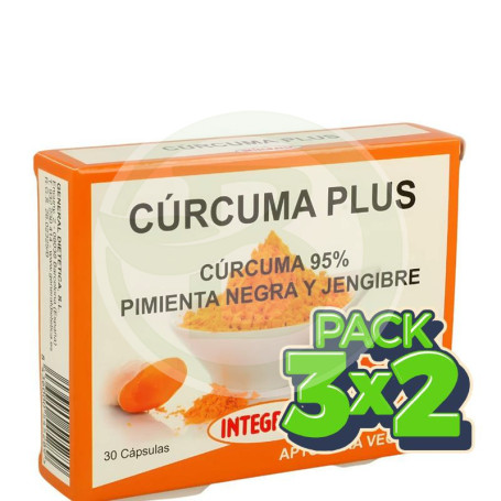 Pack 3x2 Cúrcuma Plus 30 Cápsulas Integralia