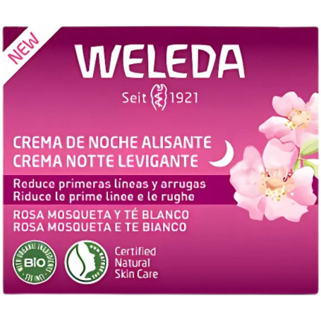 Crema notte levigante Weleda alla rosa canina e al tè bianco 40 ml