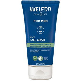 Weleda Gel Detergente Viso e Barba 2 in 1 per Uomo 100 ml