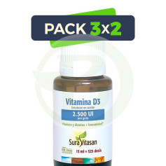 Confezione 3x2 Vitamina D3 2.500Ui 15Ml Sura Vitasan