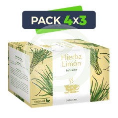 Pack 4x3 Infusión Hierba De Limón 20 Bolsitas Dietmed