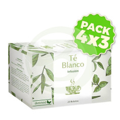 Pack 4x3 Infusión Té Blanco 20 Bolsitas Dietmed