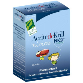 Olio di krill per bambini 60 perle da 300 mg. Naturale al cento per cento